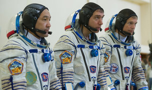 astronauterne med den danske astronaut Andreas Mogensen th.
