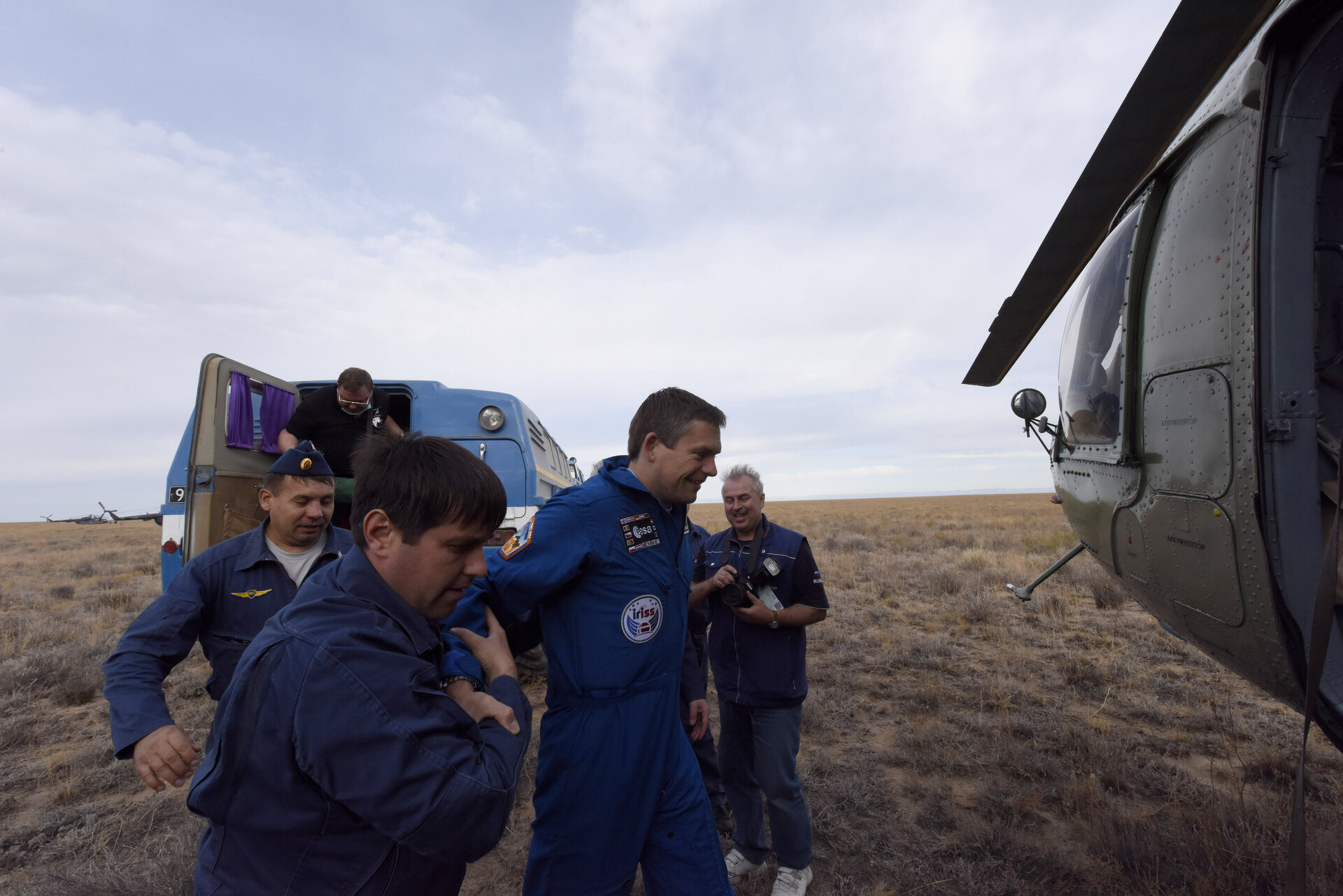 ESA astronaut Andreas Mogensen back on Earth