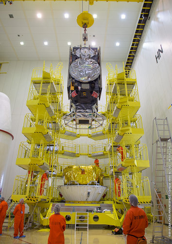 Galileos lowered onto Fregat upper stage