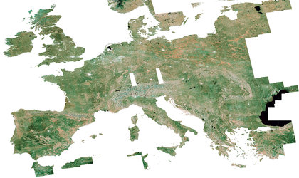 Sentinel-1A mosaic of Europe