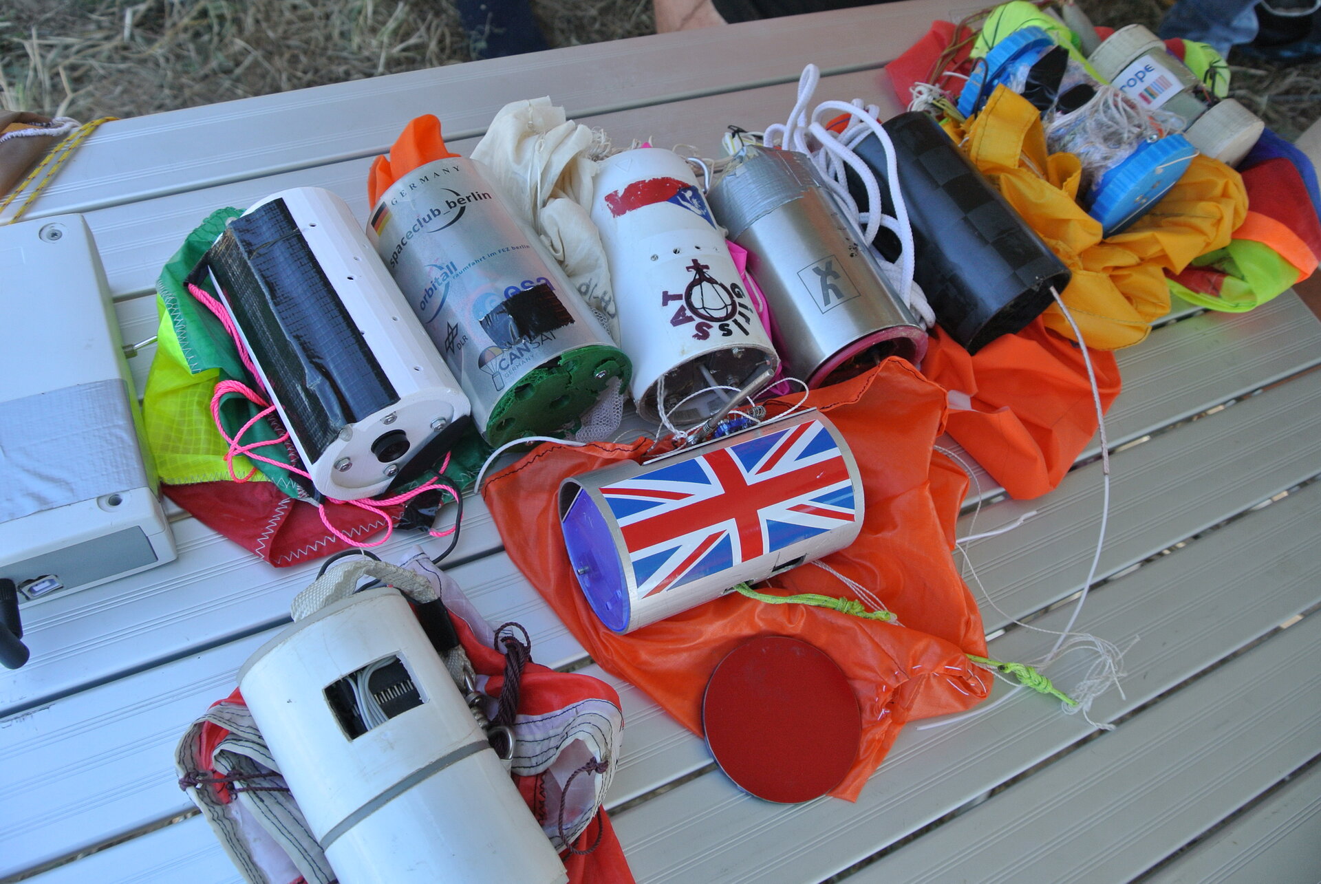 CanSats recovered during the 2015 European Competition 