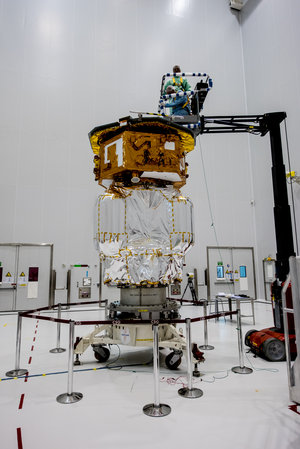 LISA Pathfinder before being installed on its payload launcher adapter