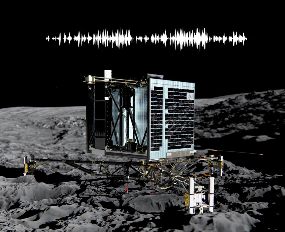 The sound of Philae hammering 