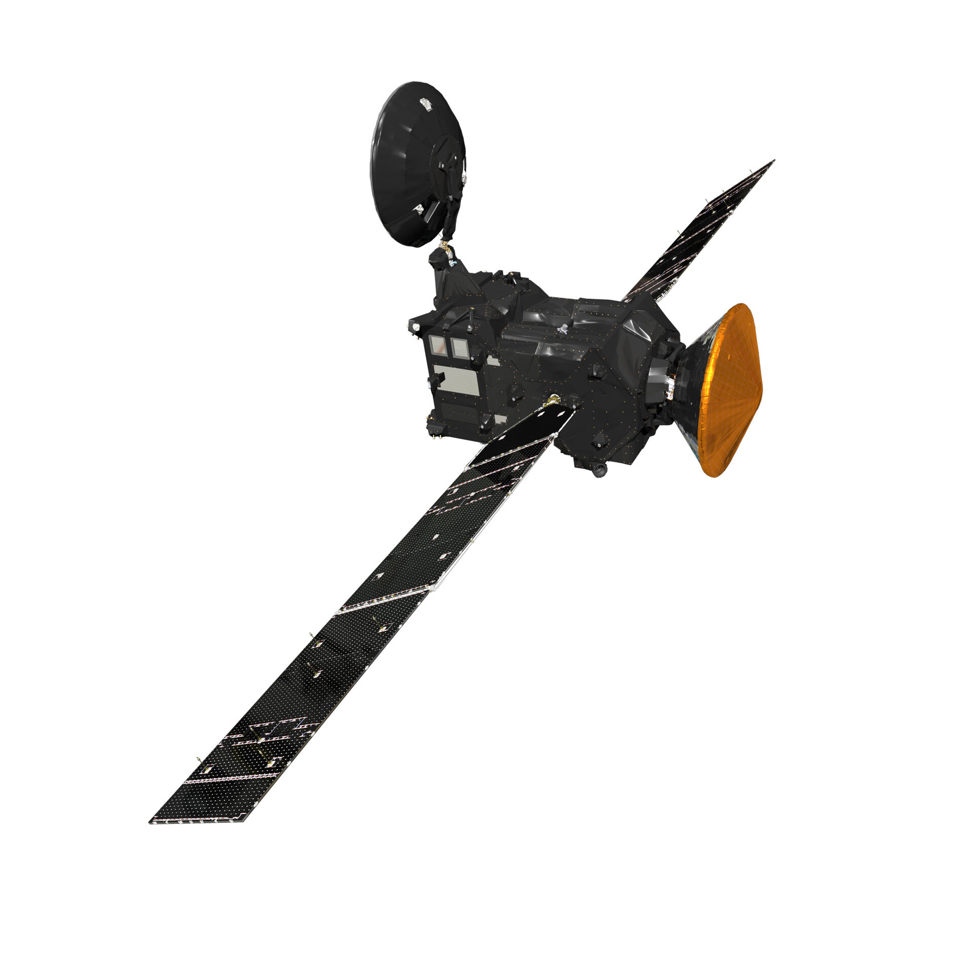 Trace Gas Orbiter with Schiaparelli (white background)