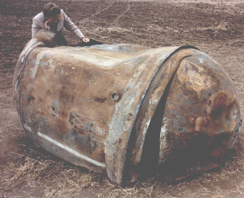 Debris landed in Texas