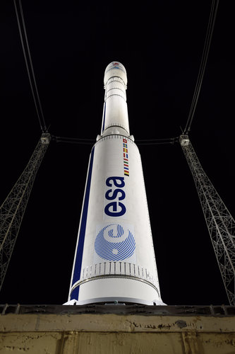 Vega VV06, carrying LISA Pathfinder, ready for launch