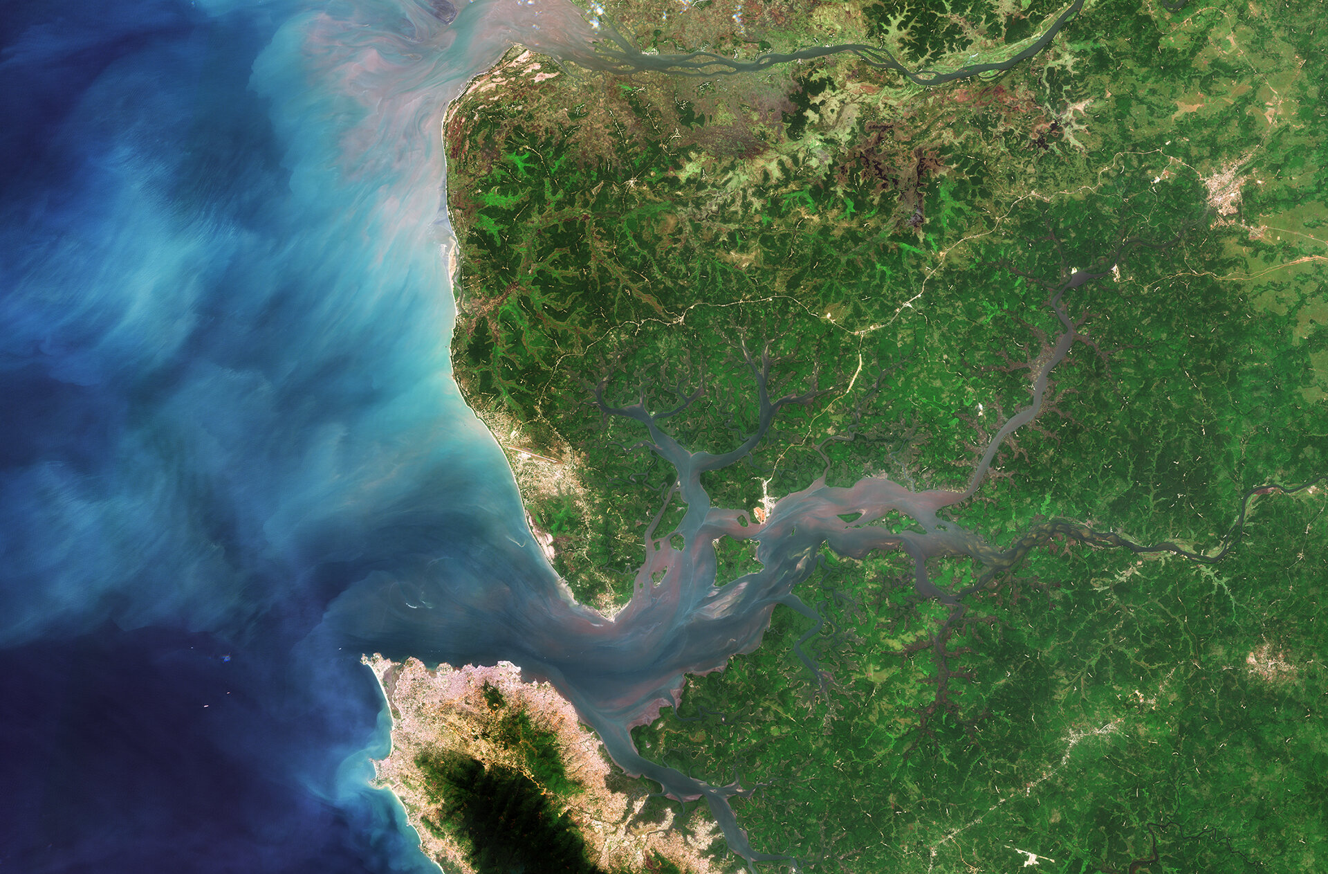 Sierra Leone da satellite - Sentinel-2A