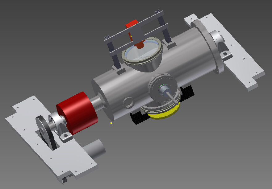 Rotating vacuum chamber