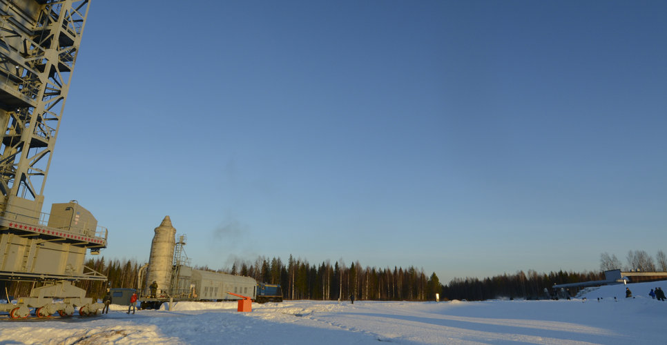 Sentinel-3A upper composite transferred to the launch pad 