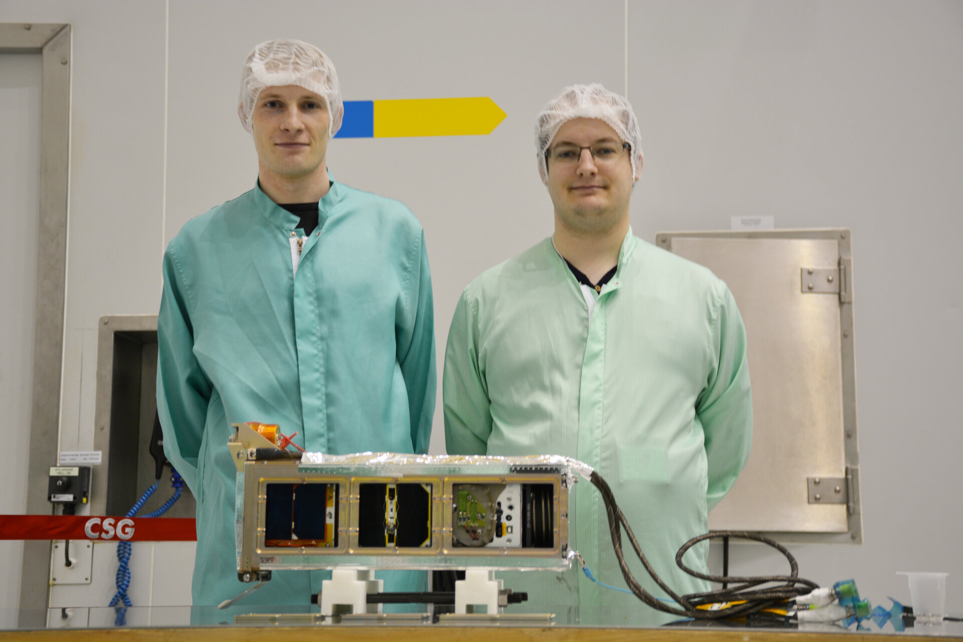 AAUSAT4 team with P-POD