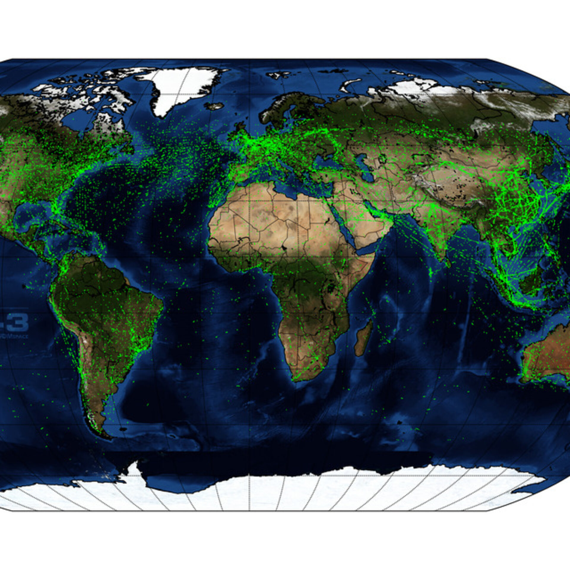 Aircraft detections from GomX-3