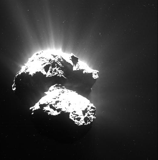 Animace komety viděná očima sondy Rosetta