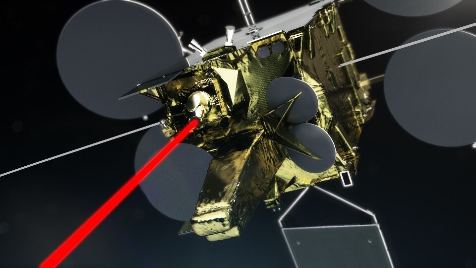 Een laserverbinding in de ruimte met EDRS-A