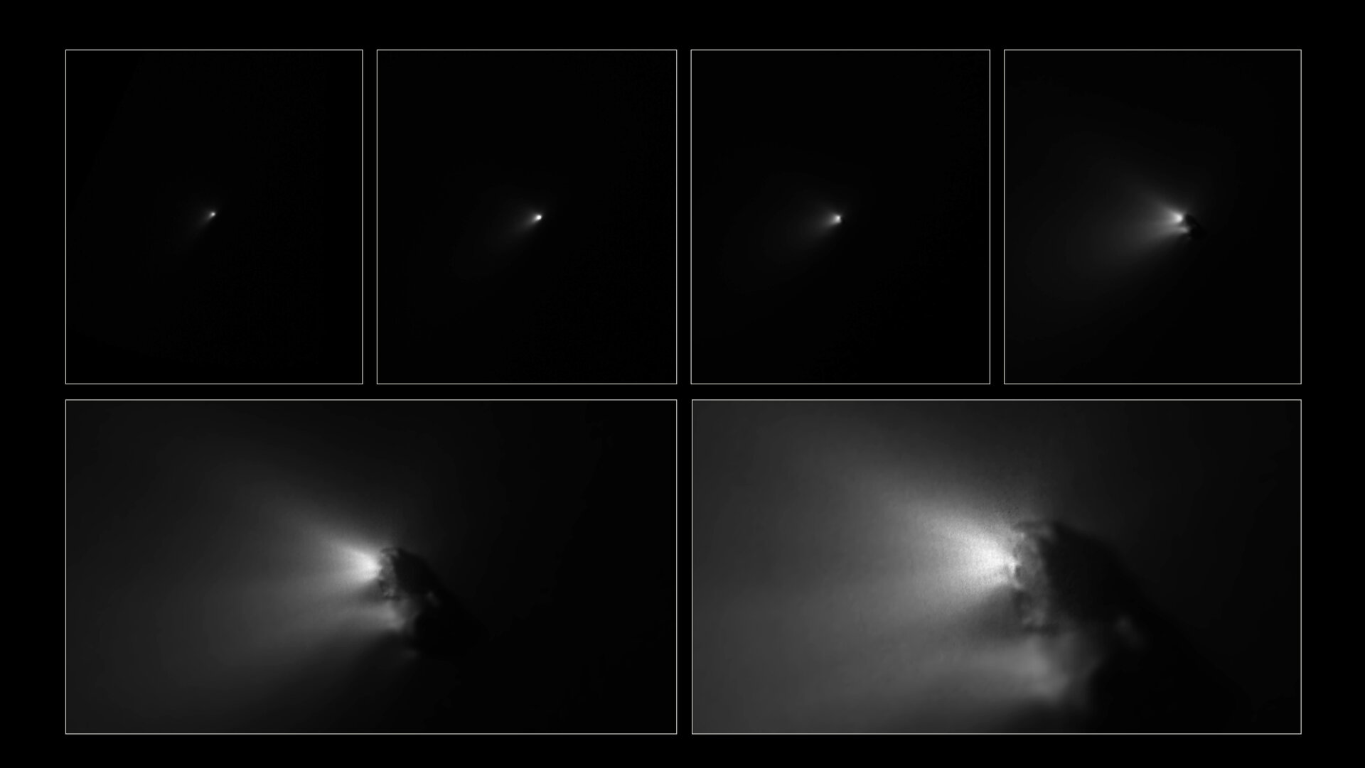 Giotto approaching Comet Halley