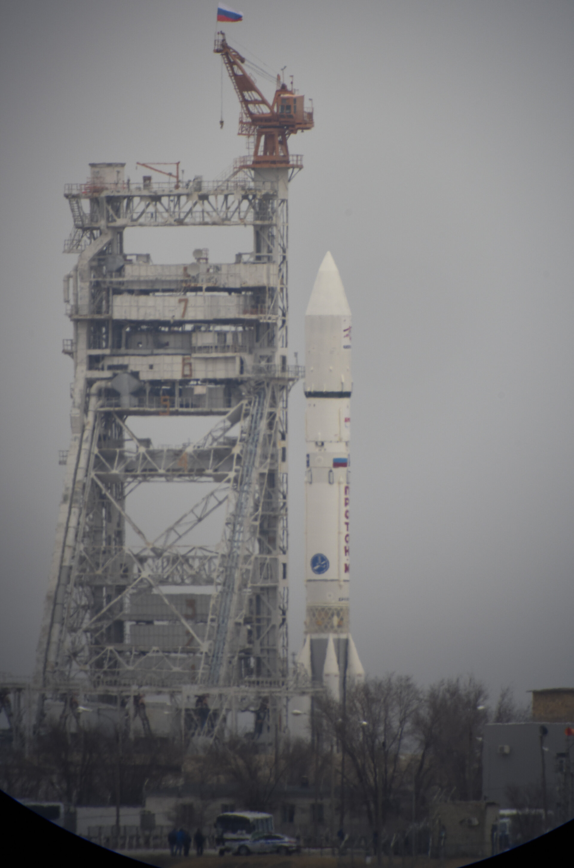 Service gantry tower has started to roll back away from the rocket