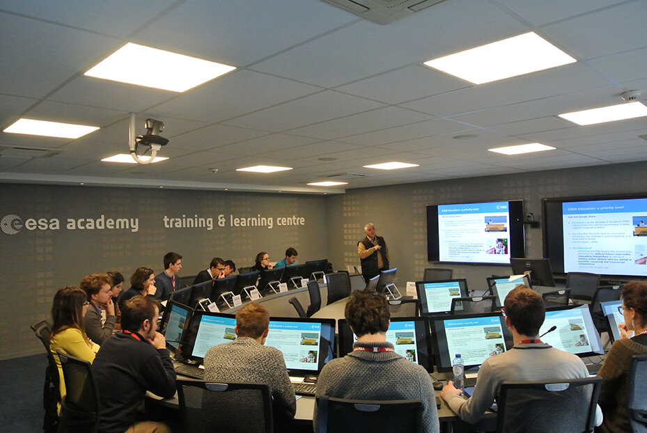 Students in the ESA Academy Training & Learning Centre