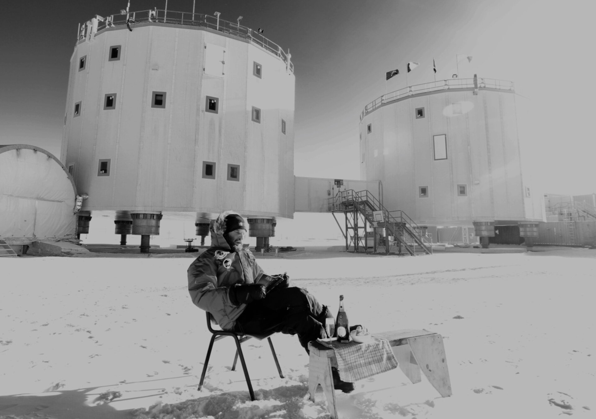 Lunch op Antarctica. 