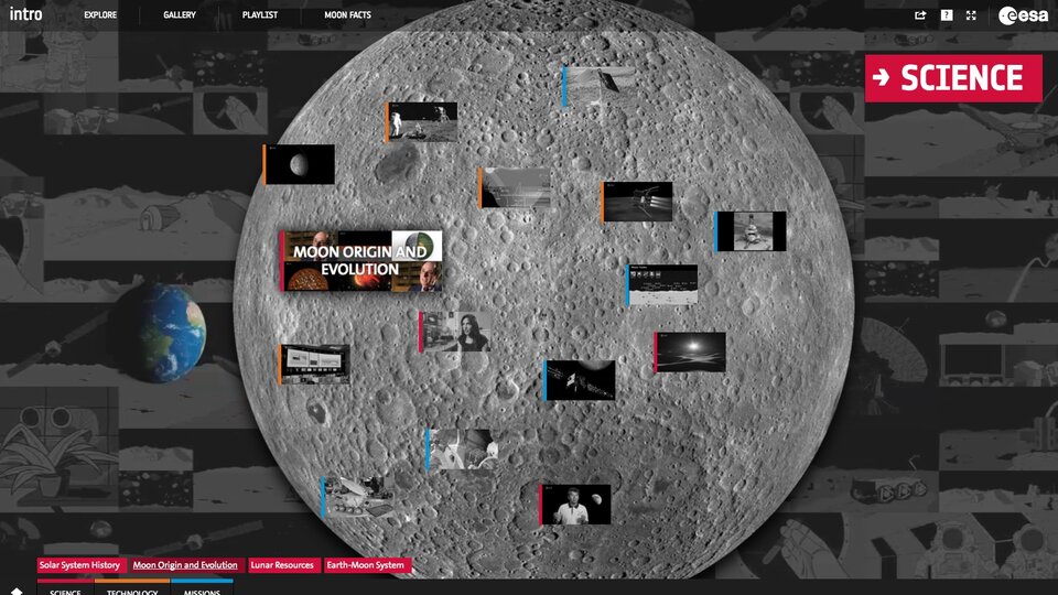 Lunar exploration web documentary screenshot