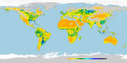 Root-zone soil moisture May 2016