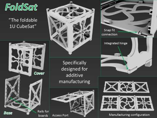 Example of Foldable Cubesat Design Using AM