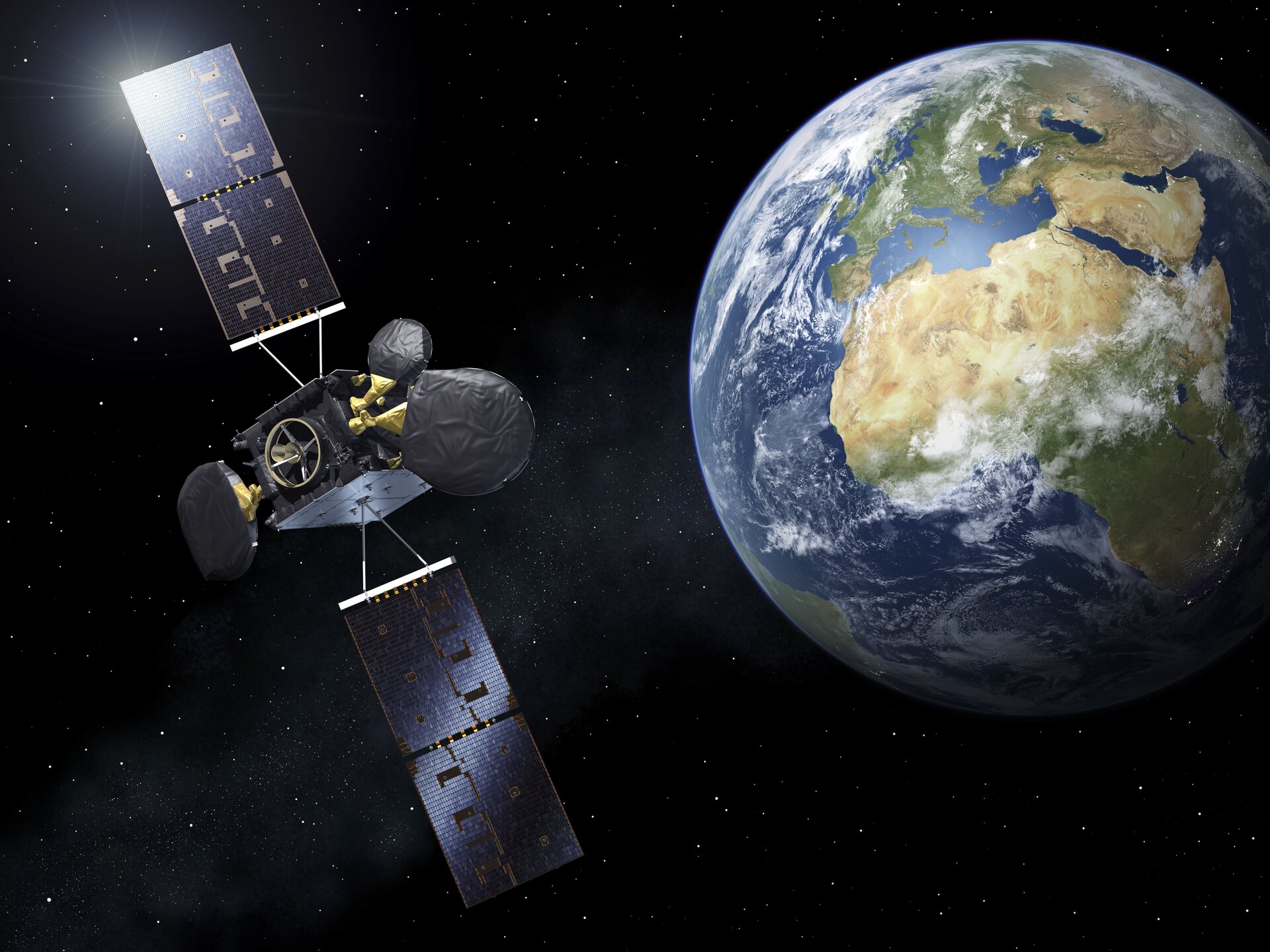 ESA - Second space data highway satellite set to beam