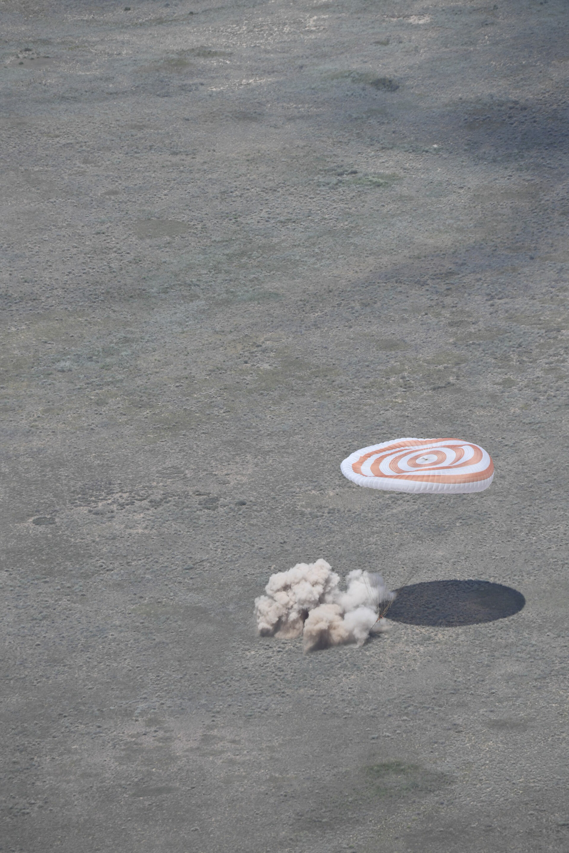 Landing of the Soyuz TMA-19M spacecraft