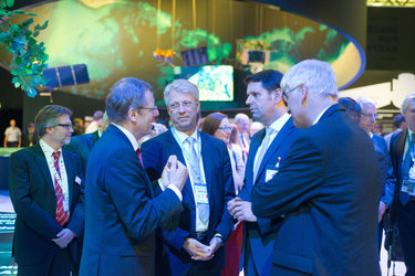 Minister Olef Lies visits with Jan Wörner and Thomas Reiter 