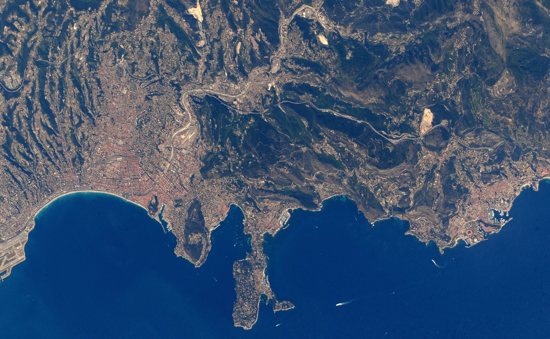 Nice (France) and Monaco photographed from the ISS