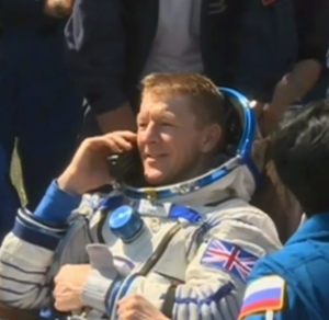 Tim Peake after landing