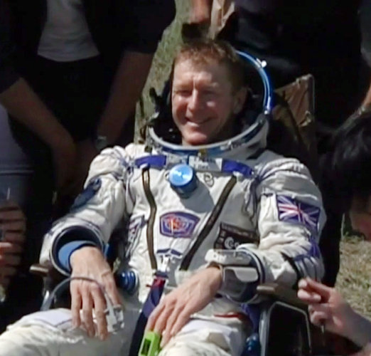 Tim Peake after landing