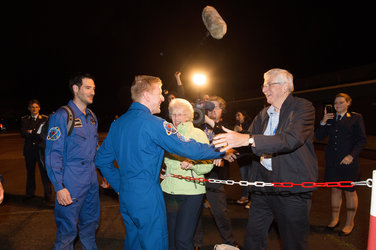 Tim Peake being welcomed back