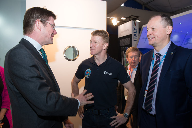 Greg Clark, Tim Peake and David Parker,