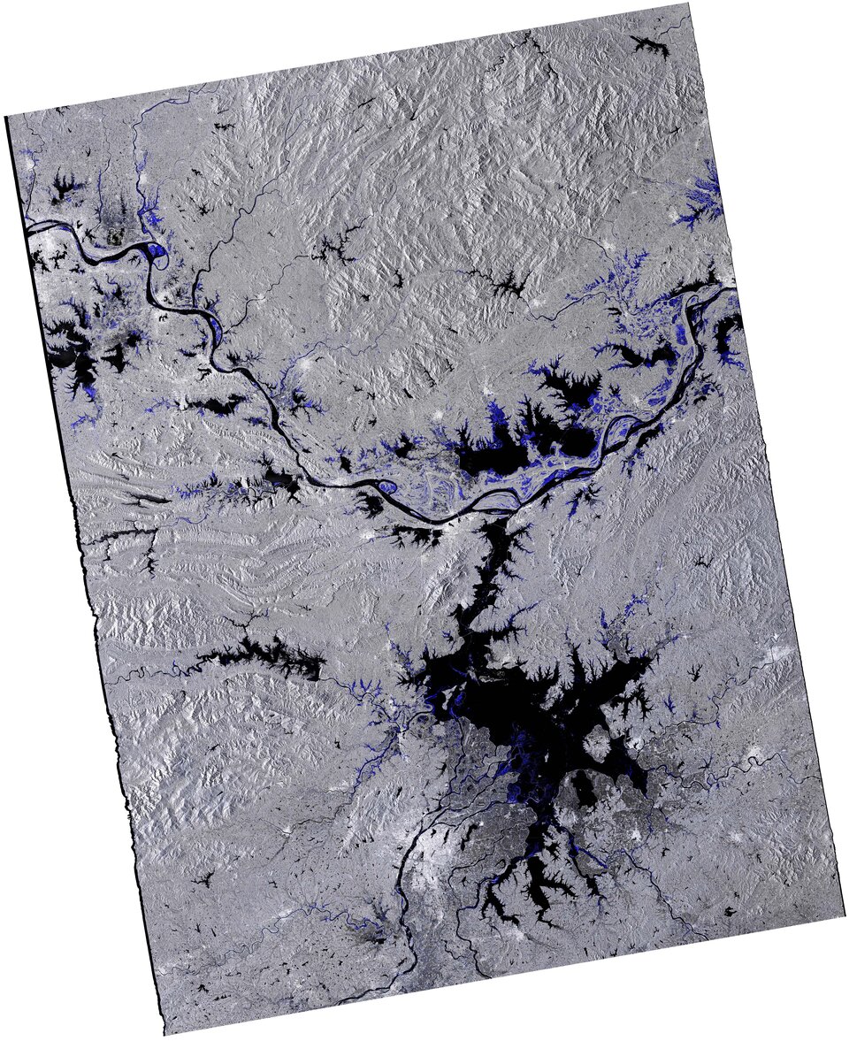 Poyang lake area inundation in July 2016