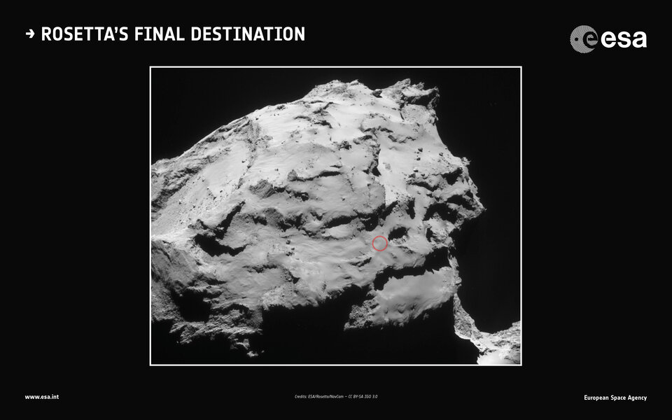 La destinazione finale di Rosetta