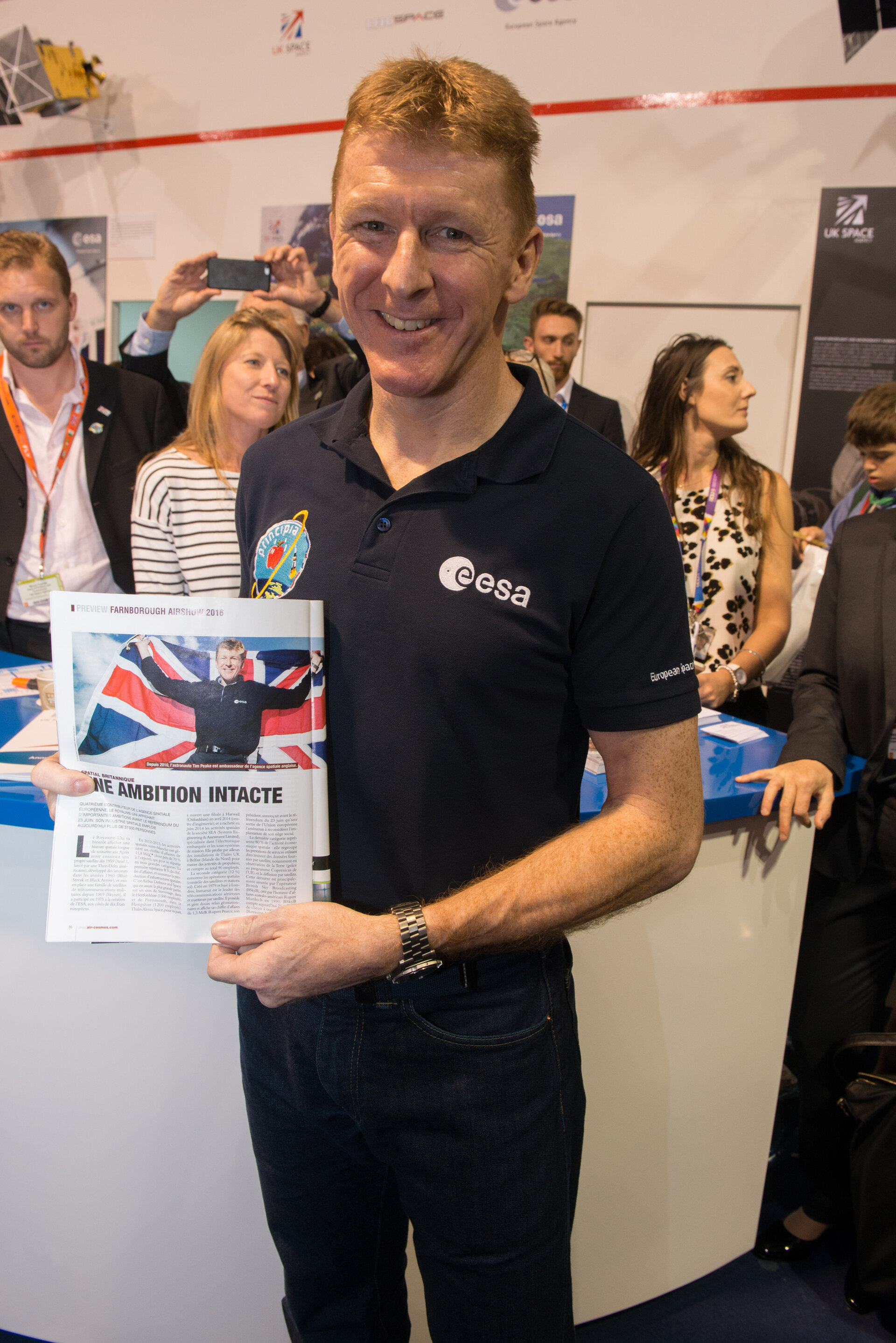 Tim Peake meet and greet on Futures Day, Farnborough International Airshow 2016