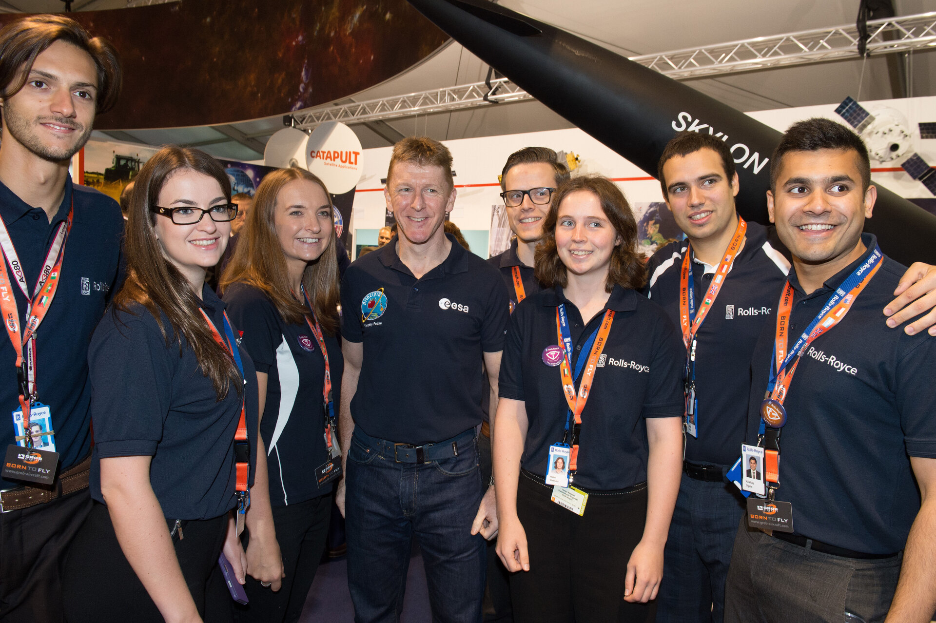 Tim Peake meet and greet on Futures Day, Farnborough International Airshow 2016.