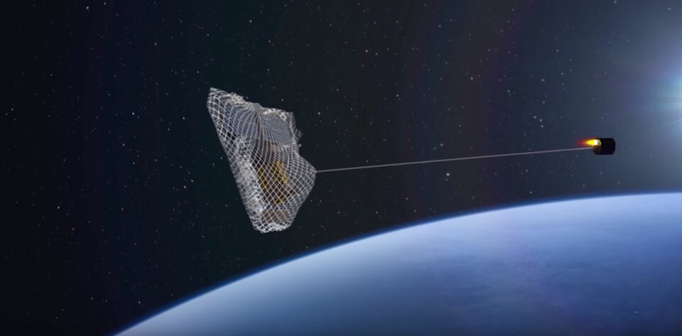 Transporting netted satellite