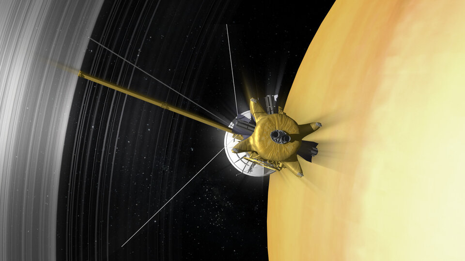 Cassini se adentra bajo los anillos de Saturno
