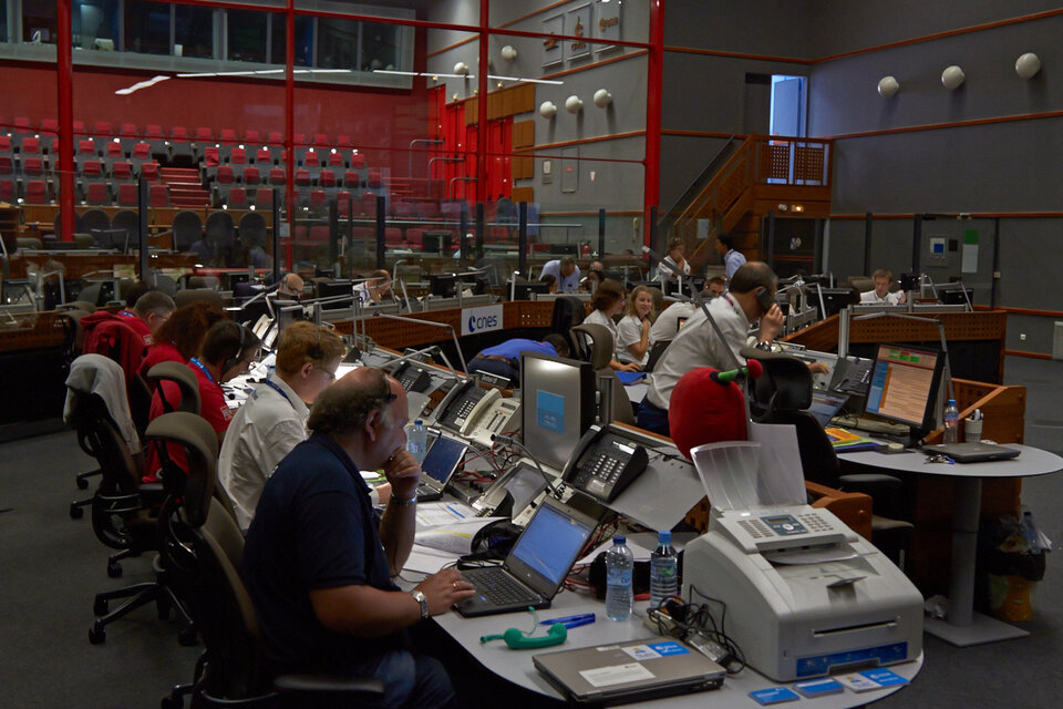 Mission control room in Kourou
