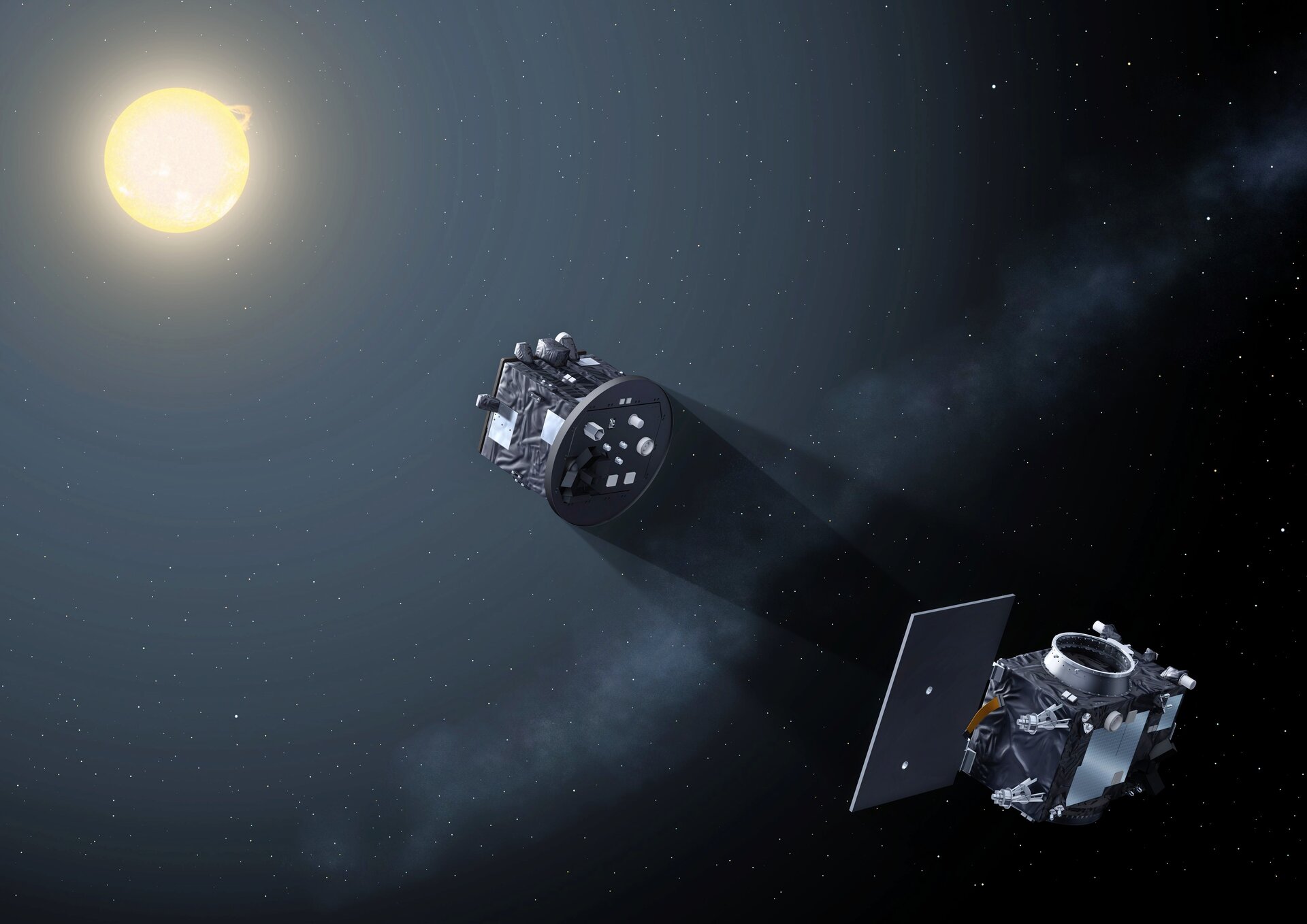 Οι δορυφόροι Proba-3 σχηματίζουν τεχνητή έκλειψη