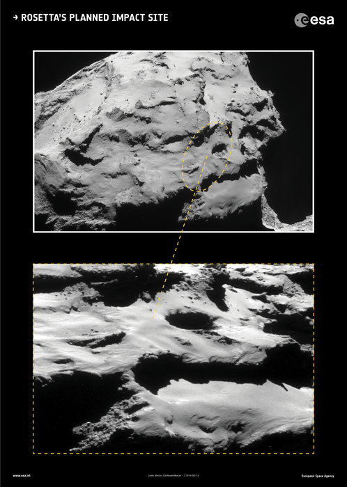 Die Region Ma'at auf dem Kometen 67P/Churyumov-Gerasimenko, Quelle: ESA/Rosetta/NavCam – CC BY-SA IGO 3.0