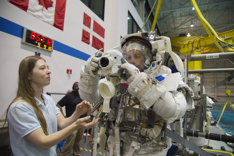 Thomas during training at JSC 