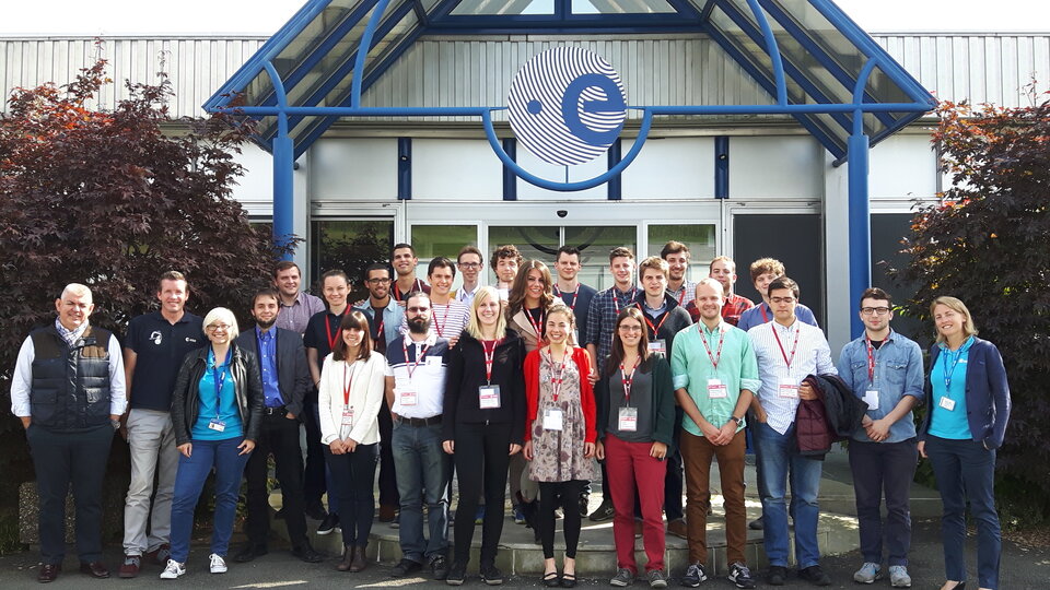 Group photo with students and ESA experts