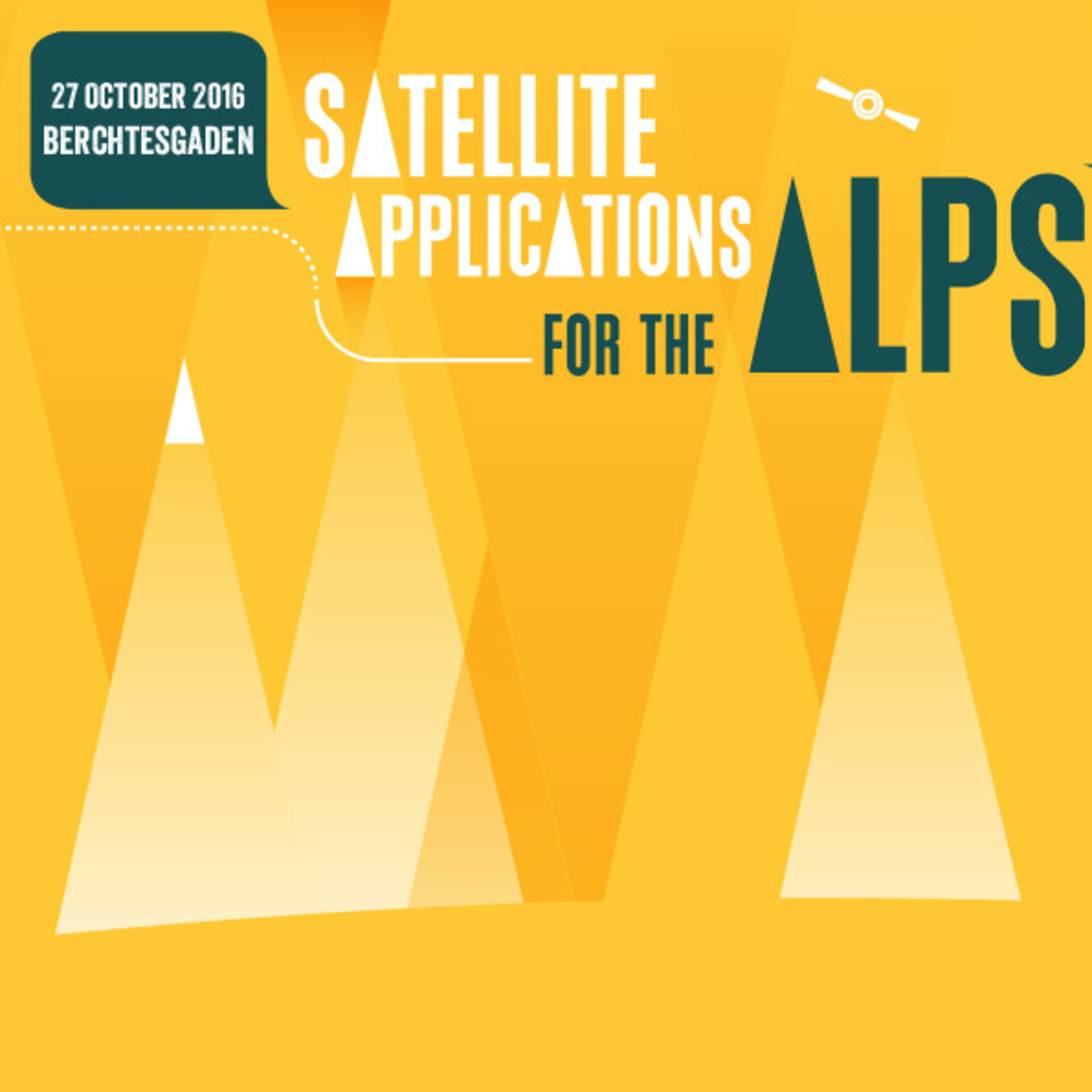 Satellite applications for the Alps conference 2016