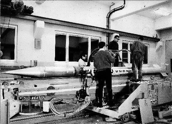 Sounding rocket preparation at Esrange, 1966
