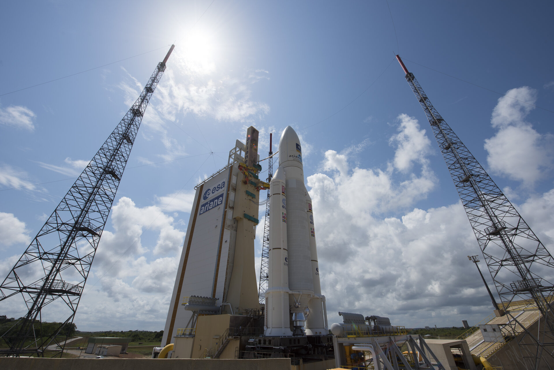 Ariane 5 flight VA233 on launch pad