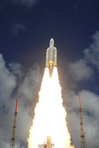 Ariane 5 liftoff on flight VA233