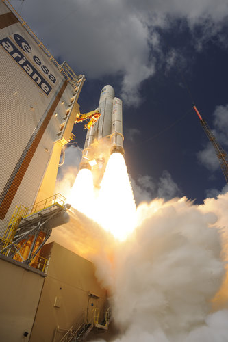 Ariane 5 liftoff on flight VA233