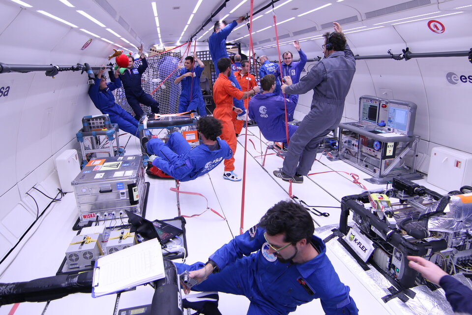 Novespace’s A310 ZERO-G cabin during a parabola