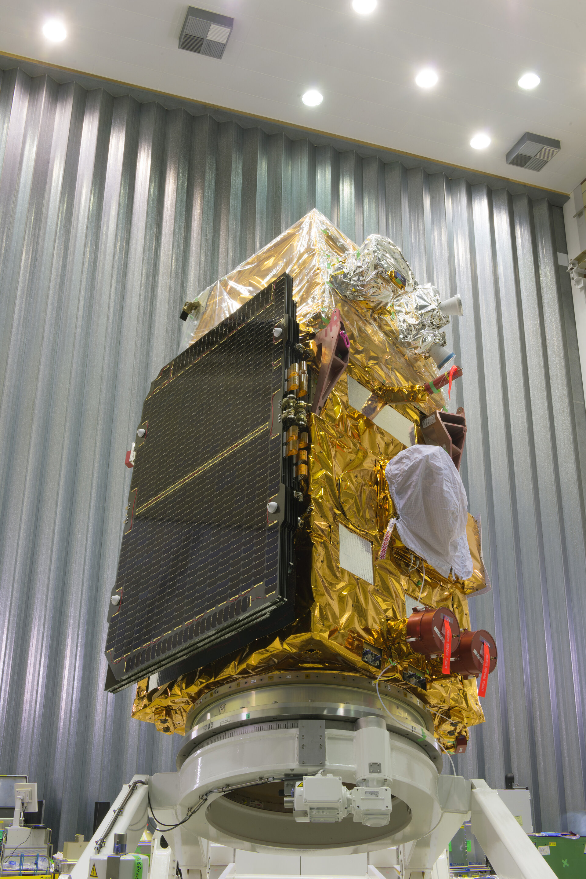 Sentinel-2B satellite at ESA’s site in the Netherlands